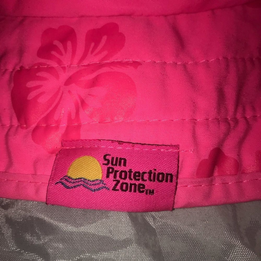 Sun Protection Zone Neon Coral Pink Summer Fishing Hat - Picture 8 of 13